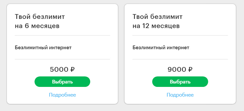 Тарифы МегаФон для интернета 