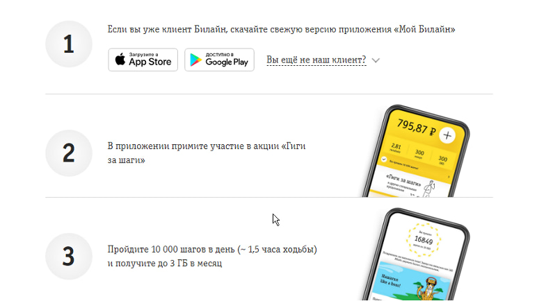 Как подключиться к акции Билайн