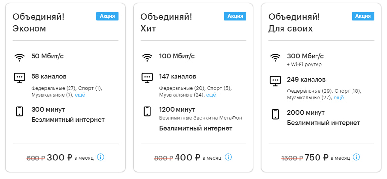 Конвергентные тарифы МегаФон 