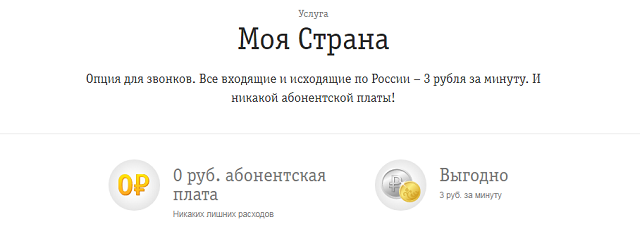 Услуга Билайн