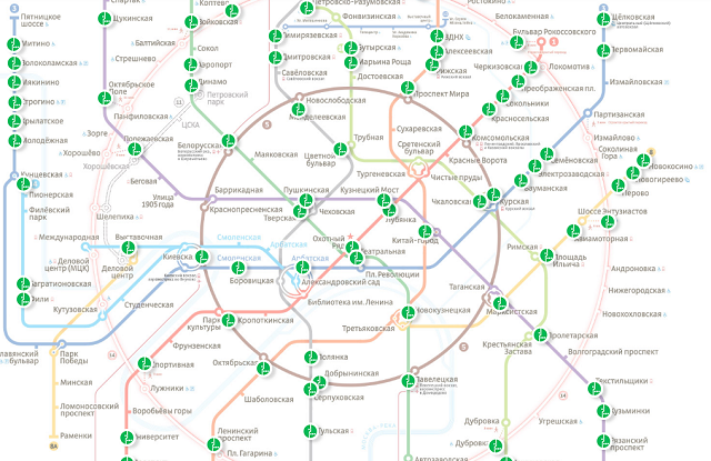 Салоны МегаФон на карте метро