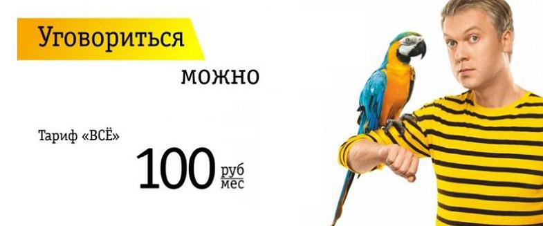 Тариф Билайн "Всё за 100"