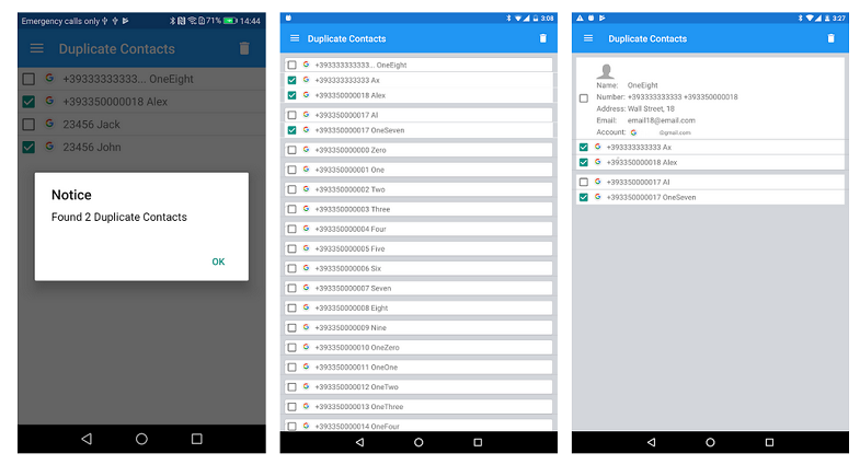 Приложение Duplicate Contacts