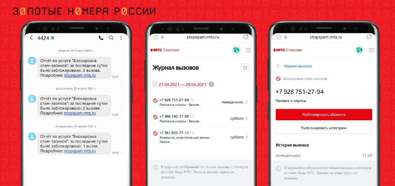 Услуга МТС "Блокировка спам-звонков"