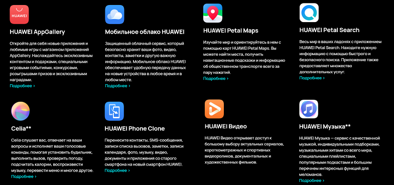 Экосистема приложений и сервисов Huawei