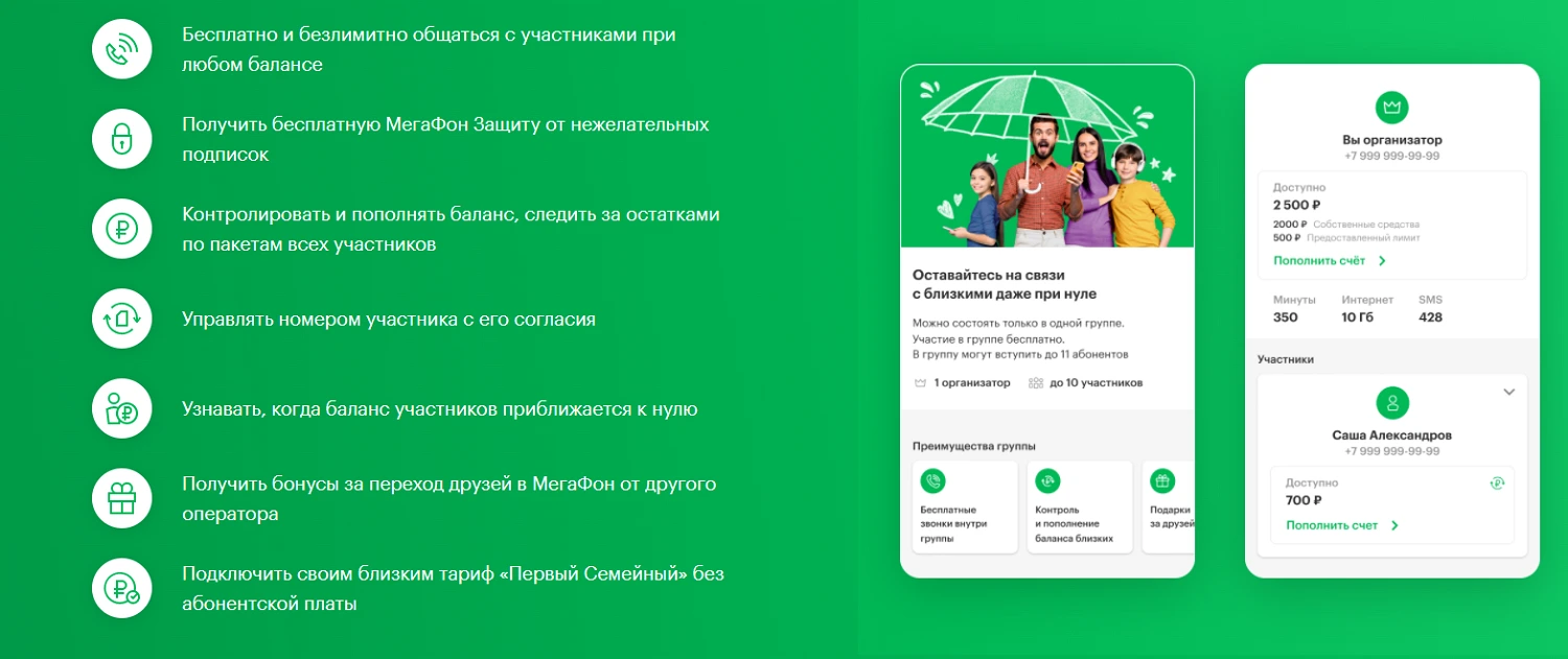 Услуга МегаФон "Моя Семья"