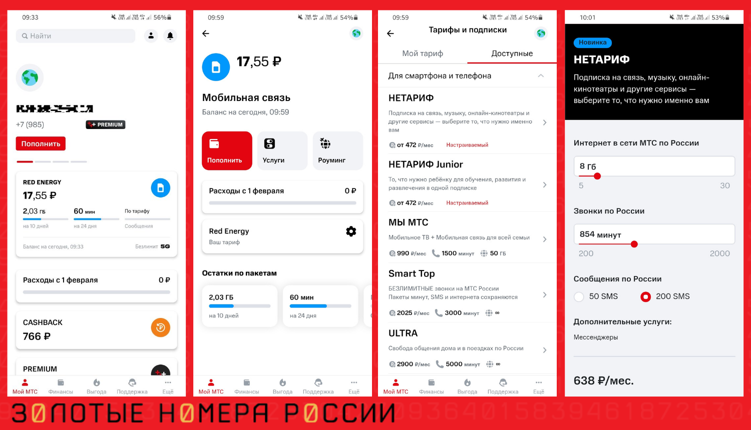 Функции Приложения "Мой МТС" - ТопНомер.Ру