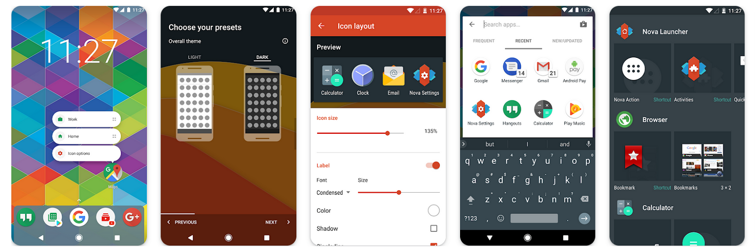 Приложение Nova Launcher для Android<br>