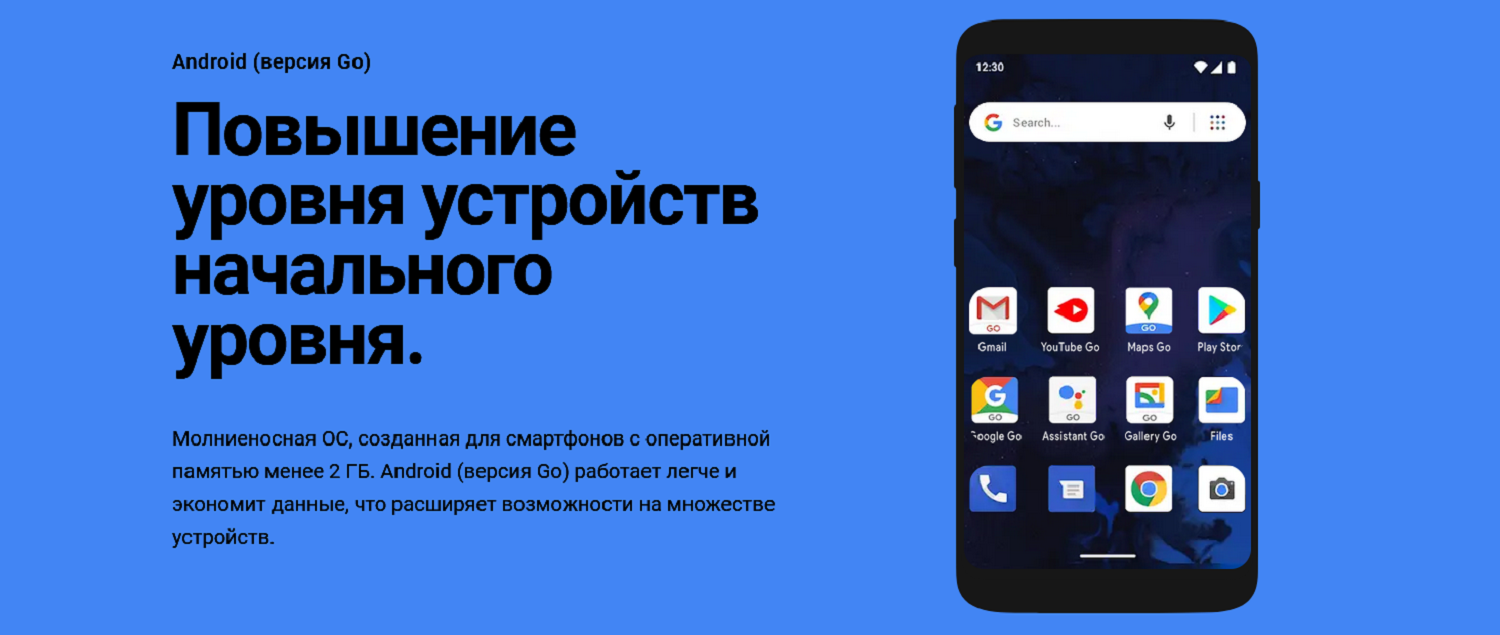 Операционная система Android Go<br>