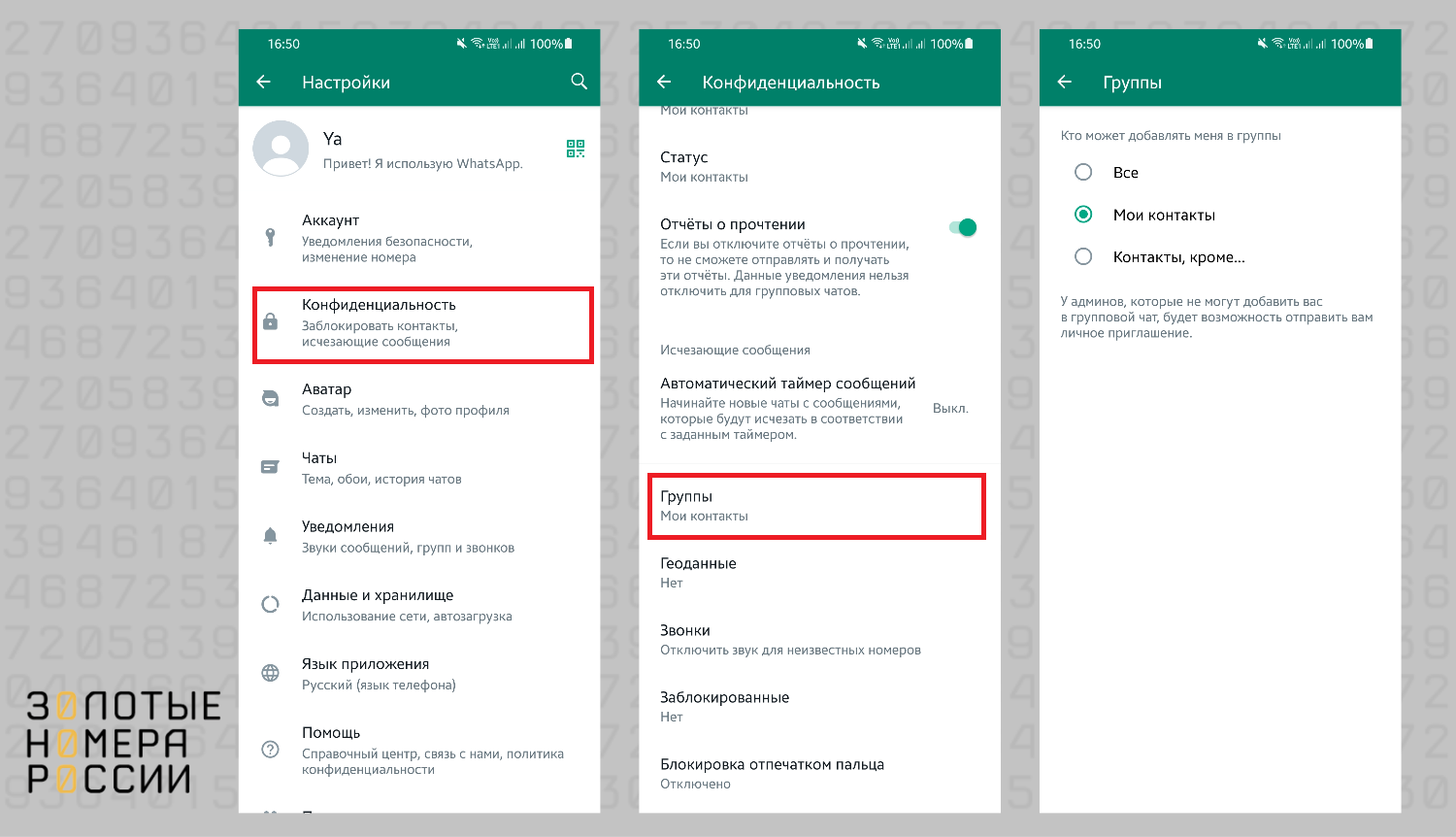 Как запретить добавлять в группы в WhatsApp<br>