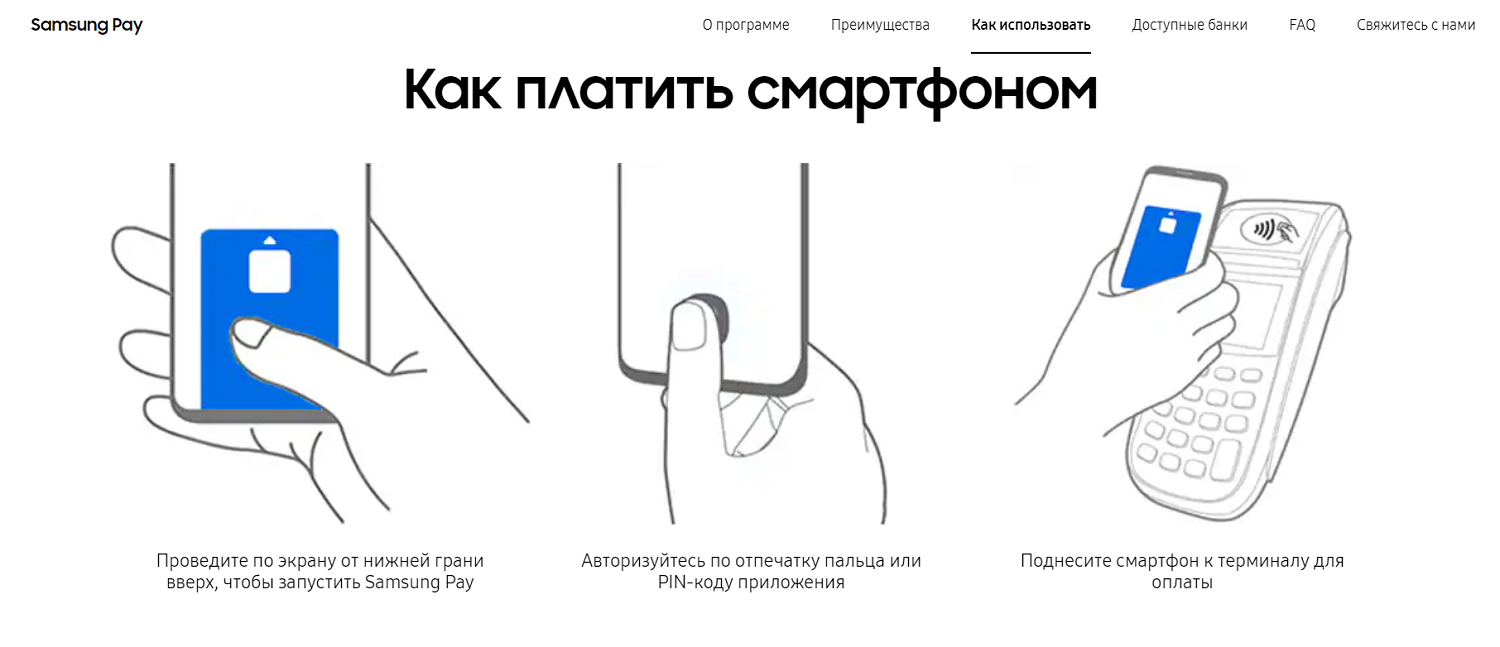 Как платить смартфоном через Samsung Pay