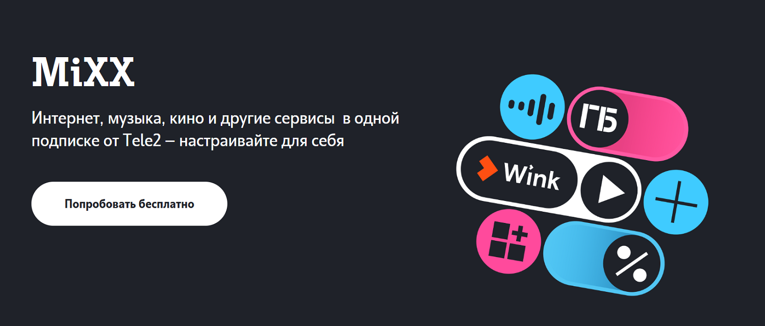 Мультиподписка Mixx от Tele2