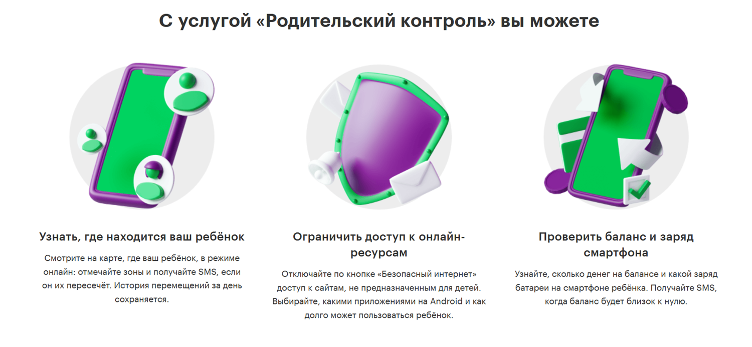 Преимущества "Родительского контроля" МегаФон