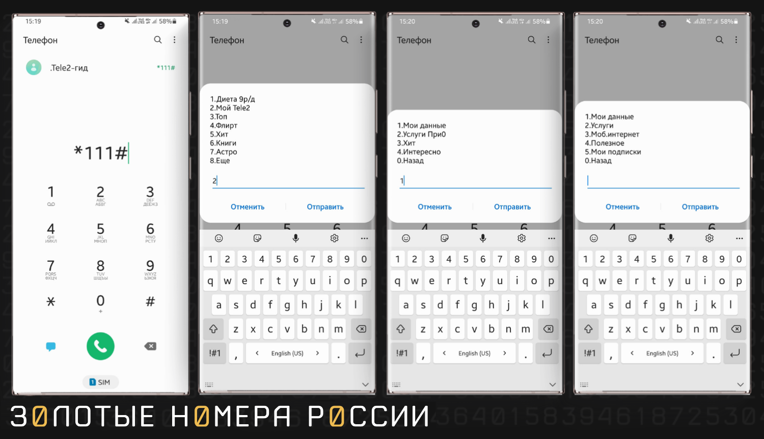 Основное USSD меню Tele2 *111#<br>