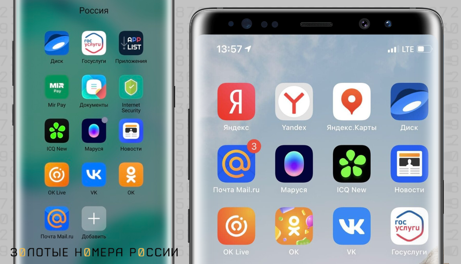 Предустановленные российские приложения на смартфоне