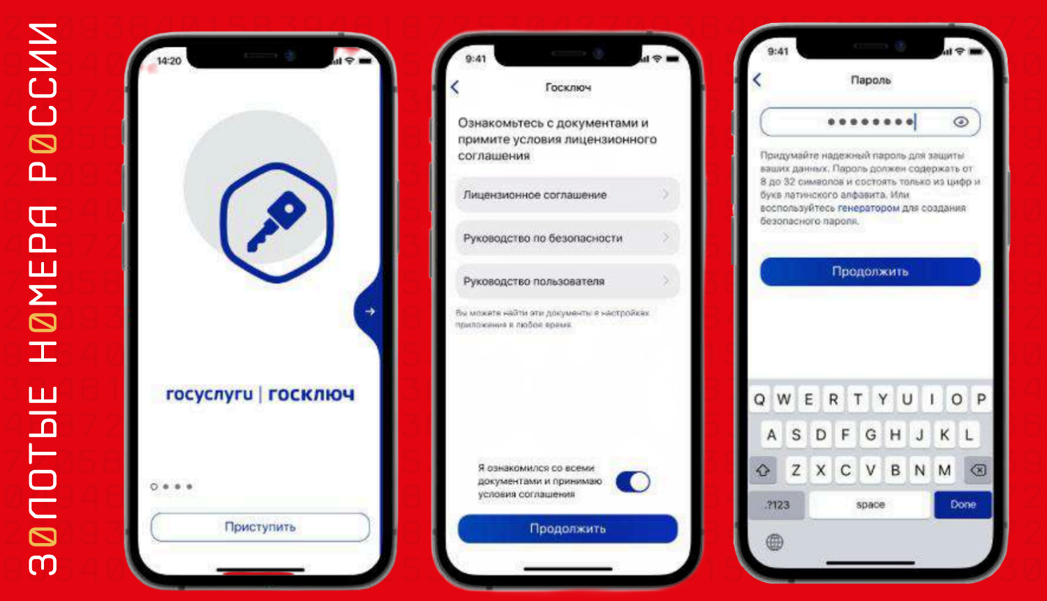 Регистрация в приложении Госключ