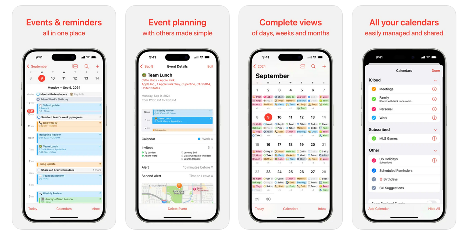 Приложение Календарь для iPhone
