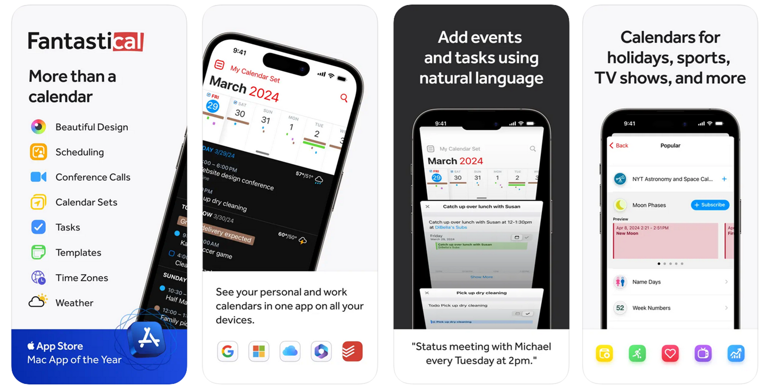 Приложение календаря Fantastical для iPhone