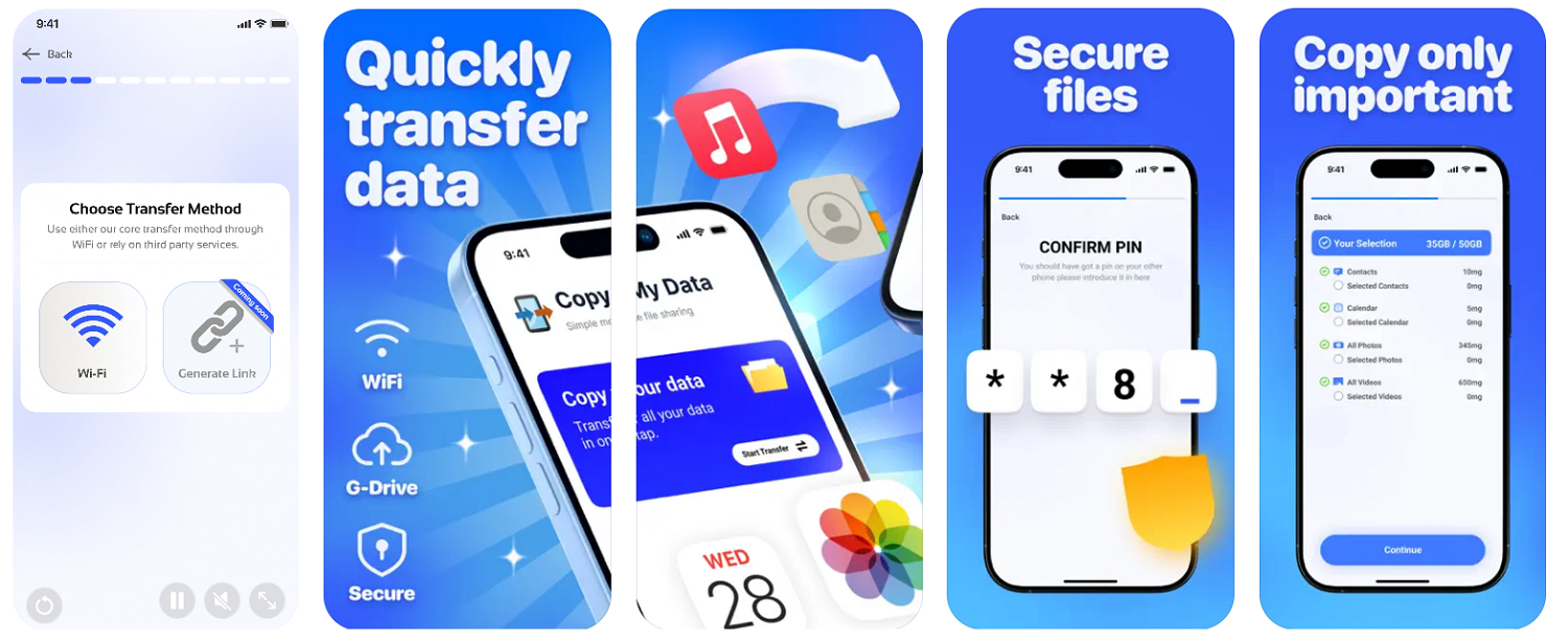 Приложение Copy My Data для копирования данных
